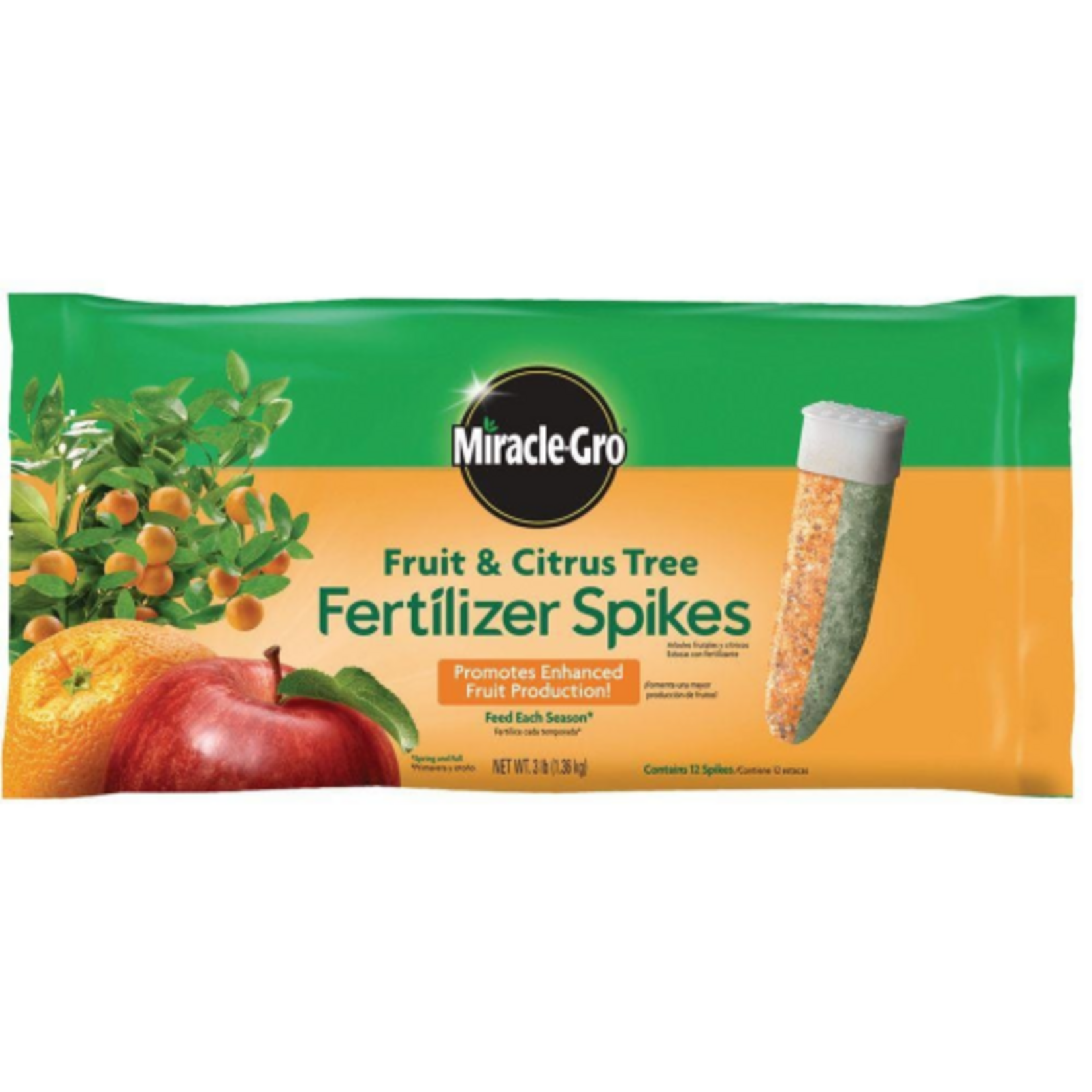 Miracle-Gro Miracle-Gro Fruit & Citrus Fertilizer Spikes - 3 lbs, 12 Spikes per Pack