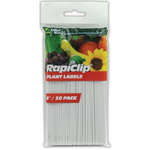 Luster Leaf Rapiclip - 6 in. H X 0.625 in. - White Plastic Plant Labels - 50 pack