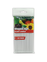 Luster Leaf Rapiclip - 6 in. H X 0.625 in. - White Plastic Plant Labels - 50 pack