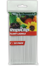 Luster Leaf Rapiclip 6 in. H X 0.625 in. W White Plastic Plant Label - 50 pack