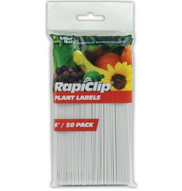 Luster Leaf Rapiclip 6 in. H X 0.625 in. W White Plastic Plant Label - 50 pack