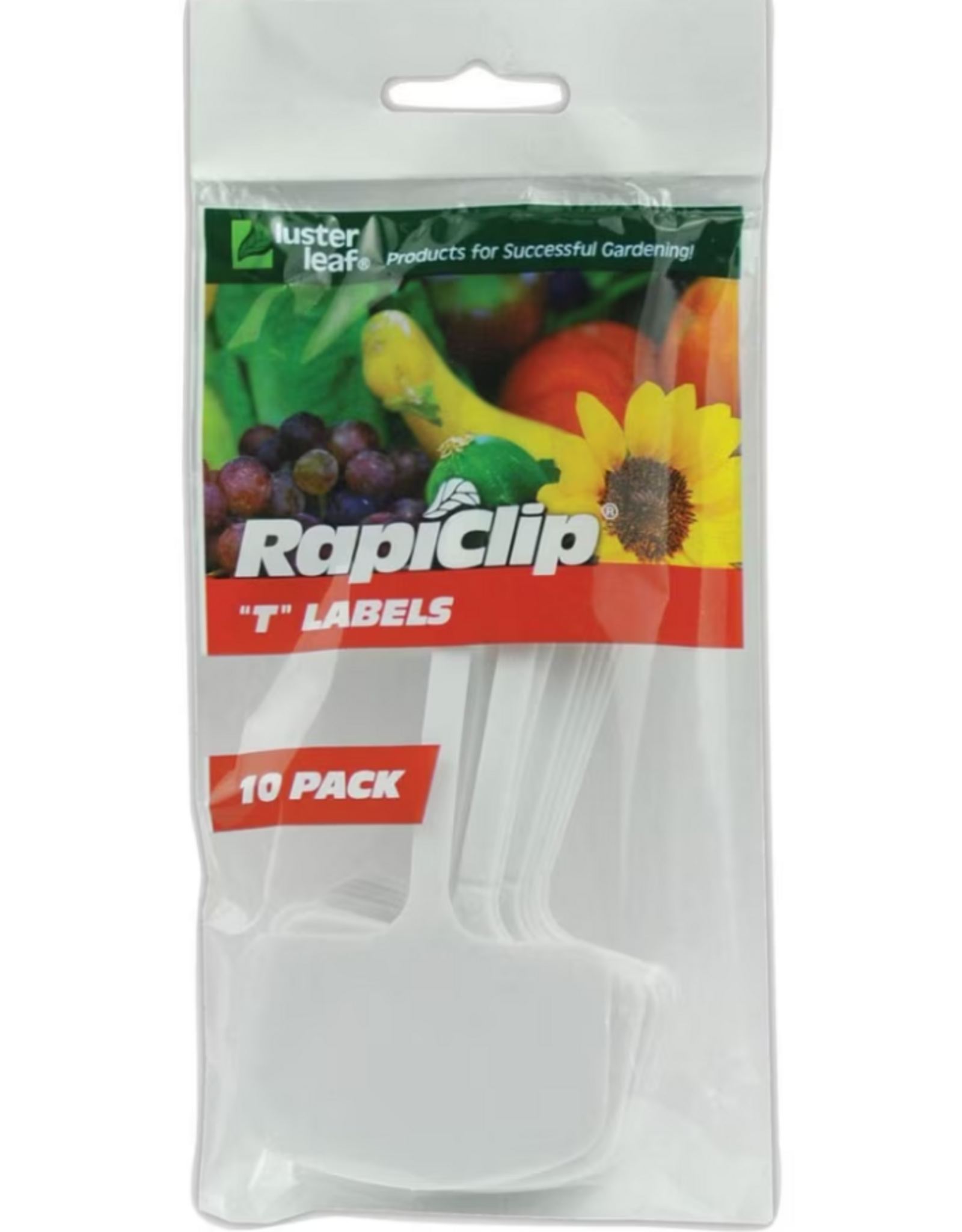 Luster Leaf Rapiclip 6 in. H X 1.5 in. W X 2.25 in. D White Plastic Plant T-Labels - 10 Pack