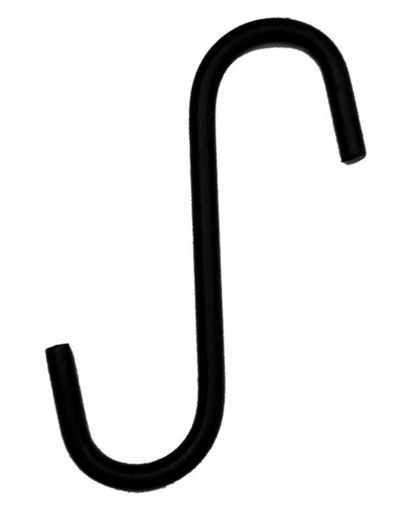 The Hookery Hookery Powder Coated Metal Extension S Hook  Black  4-Inch