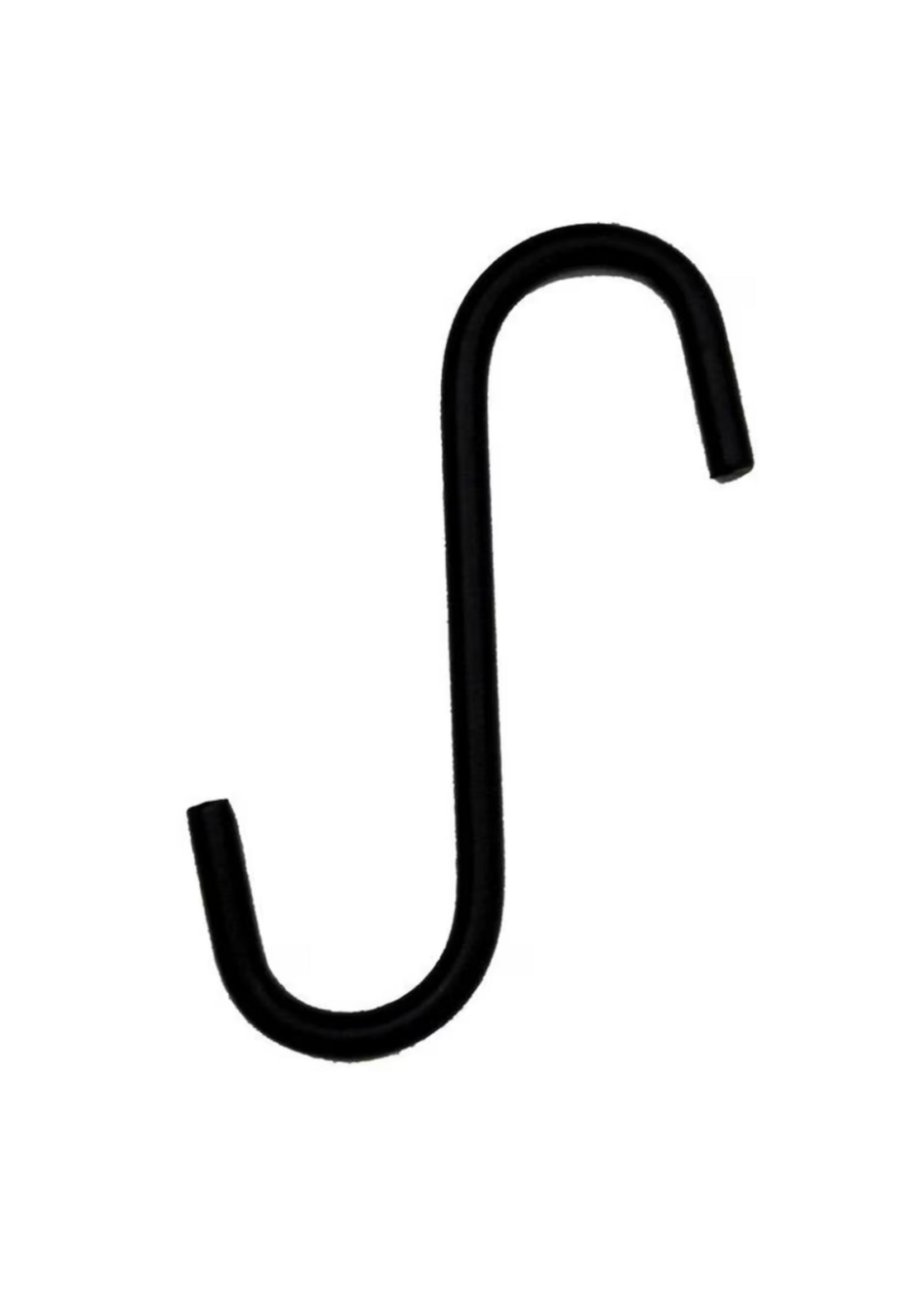The Hookery Hookery Powder Coated Metal Extension S Hook - Black, 4-Inch