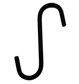 The Hookery Hookery Powder Coated Metal Extension S Hook  Black  4-Inch