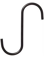 The Hookery Hookery Metal S Extension Hook  Black 6” with 1” opening