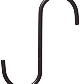 The Hookery Hookery Metal S Extension Hook  Black 6” with 1” opening