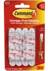 3M Command Mini Hooks Value Pack