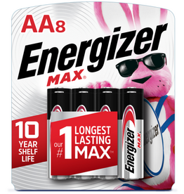 Energizer - MAX AA Batteries (8 Pack), Double A Alkaline Batteries