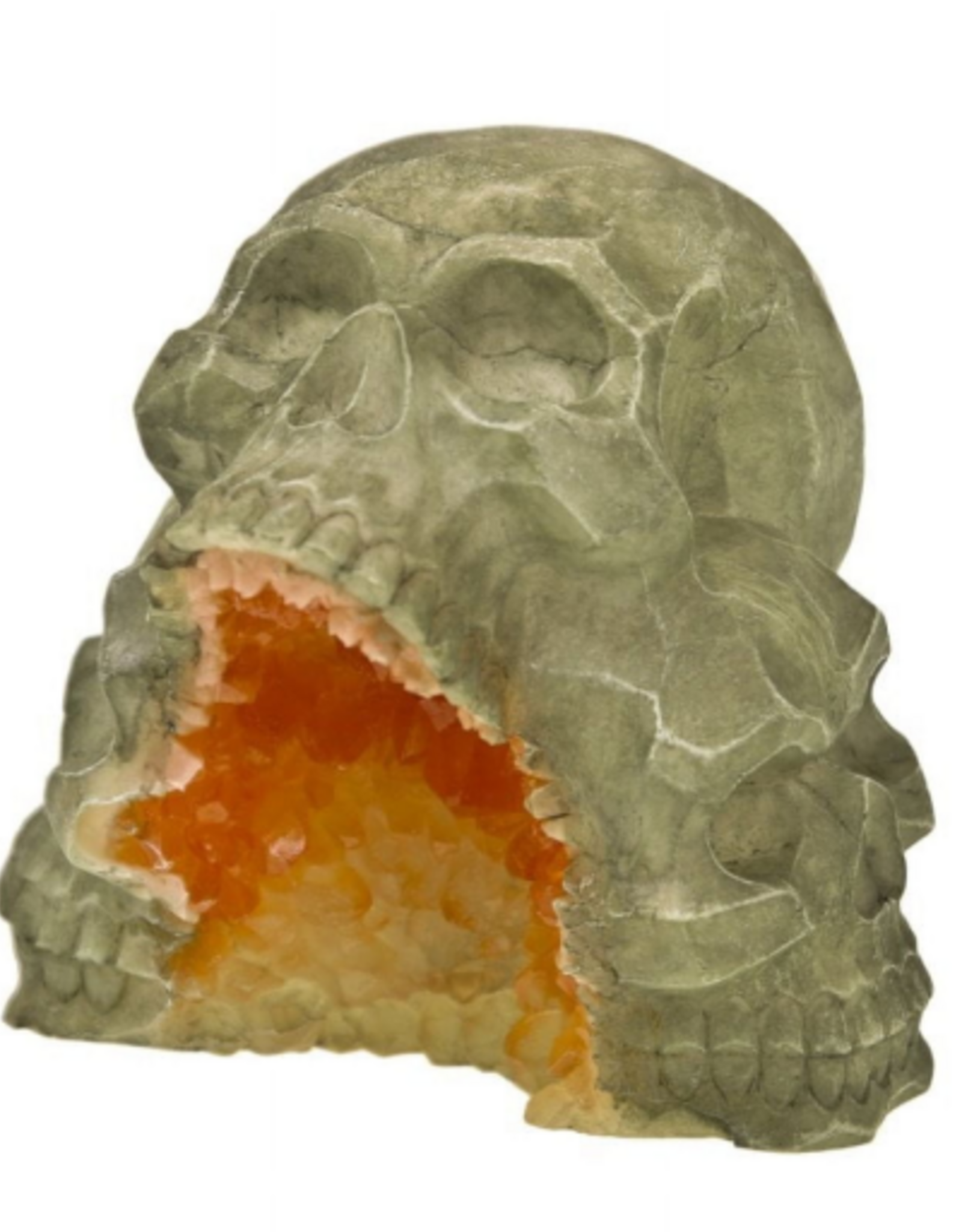 Blue Ribbon Exotic Environments Skull Mountain Geode Stone Aquarium Ornament