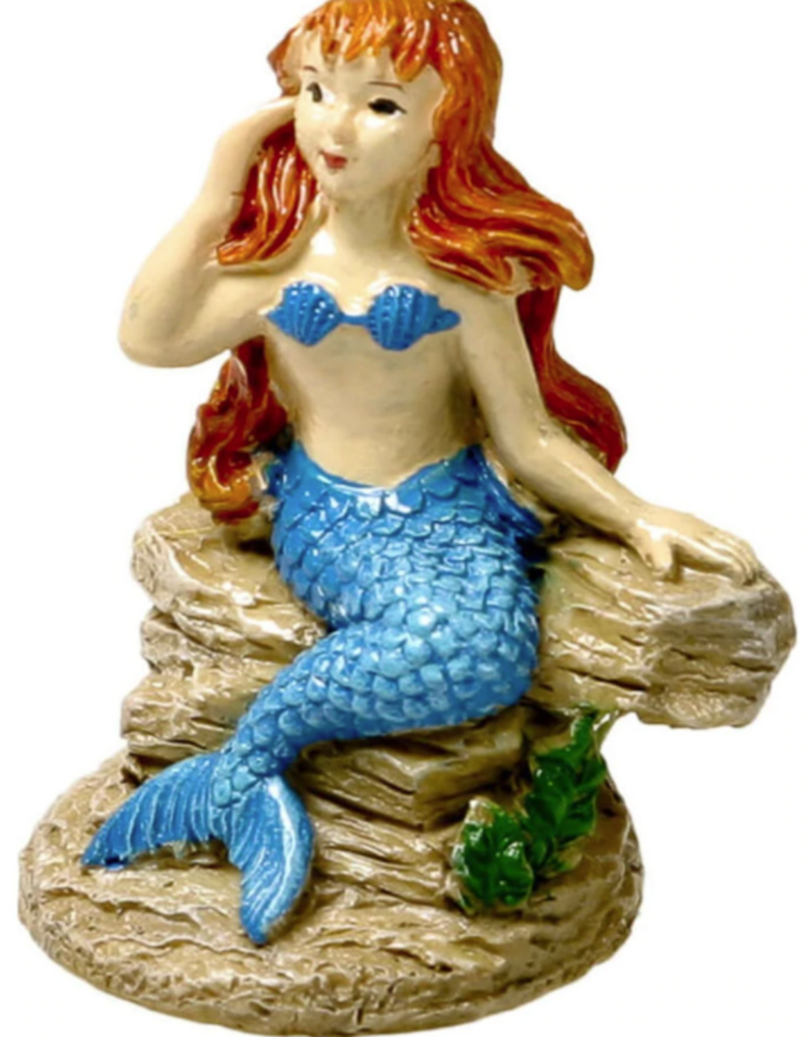 Blue Ribbon Exotic Environments Poised Mermaid Aquarium Ornament 2 L x 1.5 W x 2.5 H
