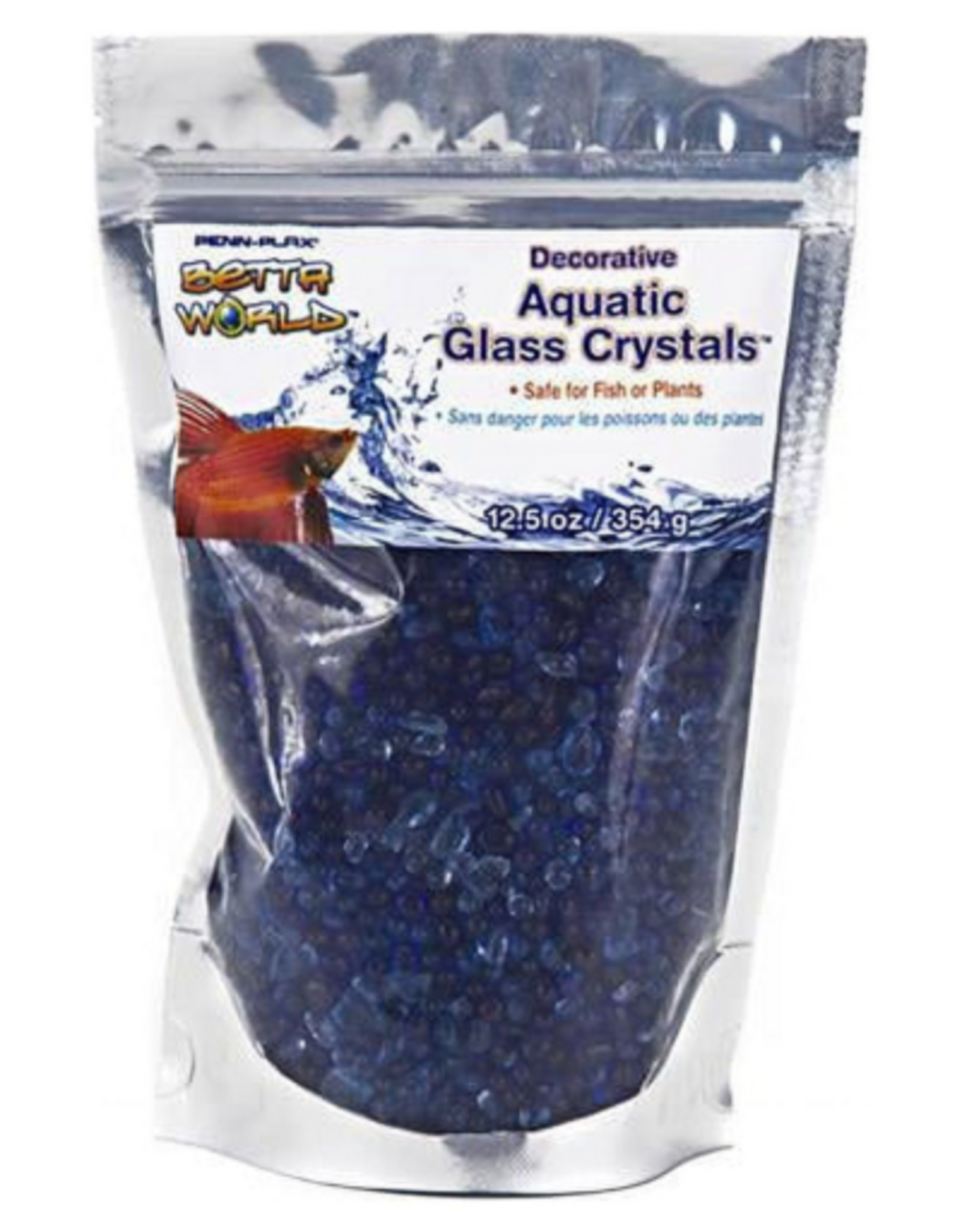 Penn-Plax Penn-Plax Decorative Aquatic Blue Glass Crystals Gravel Sand - Blue, 12.5 OZ
