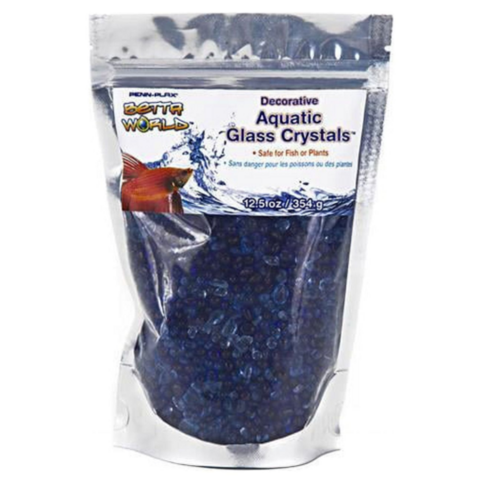 Penn-Plax Penn-Plax Decorative Aquatic Blue Glass Crystals Gravel Sand - Blue, 12.5 OZ