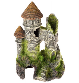 Blue Ribbon Exotic Environments Mountain Top Citadel with Moss Aquarium Ornament