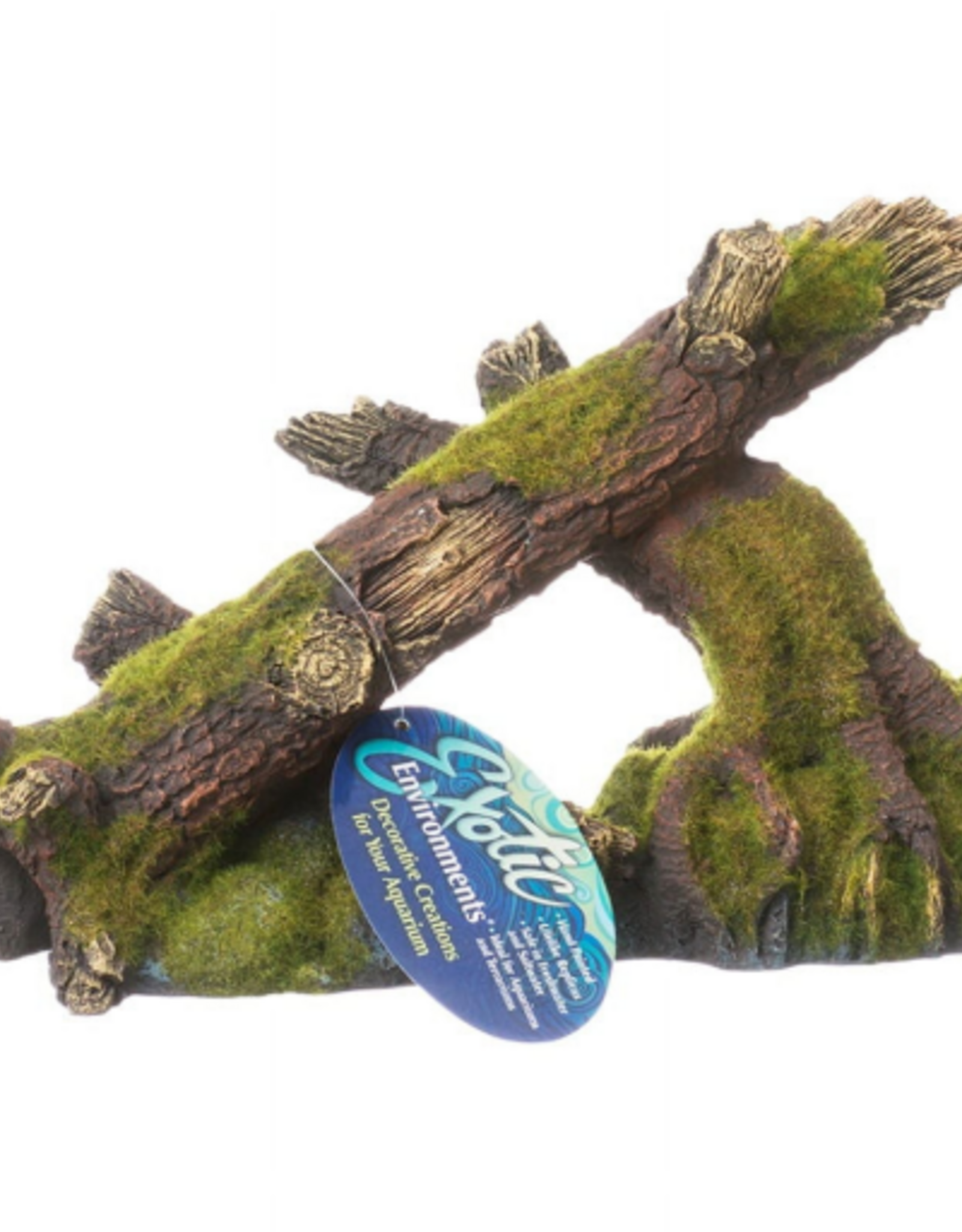 Blue Ribbon Exotic Environments Moss Covered Roots & Logs - 10.25 L x 4.5 W x 6.25 H