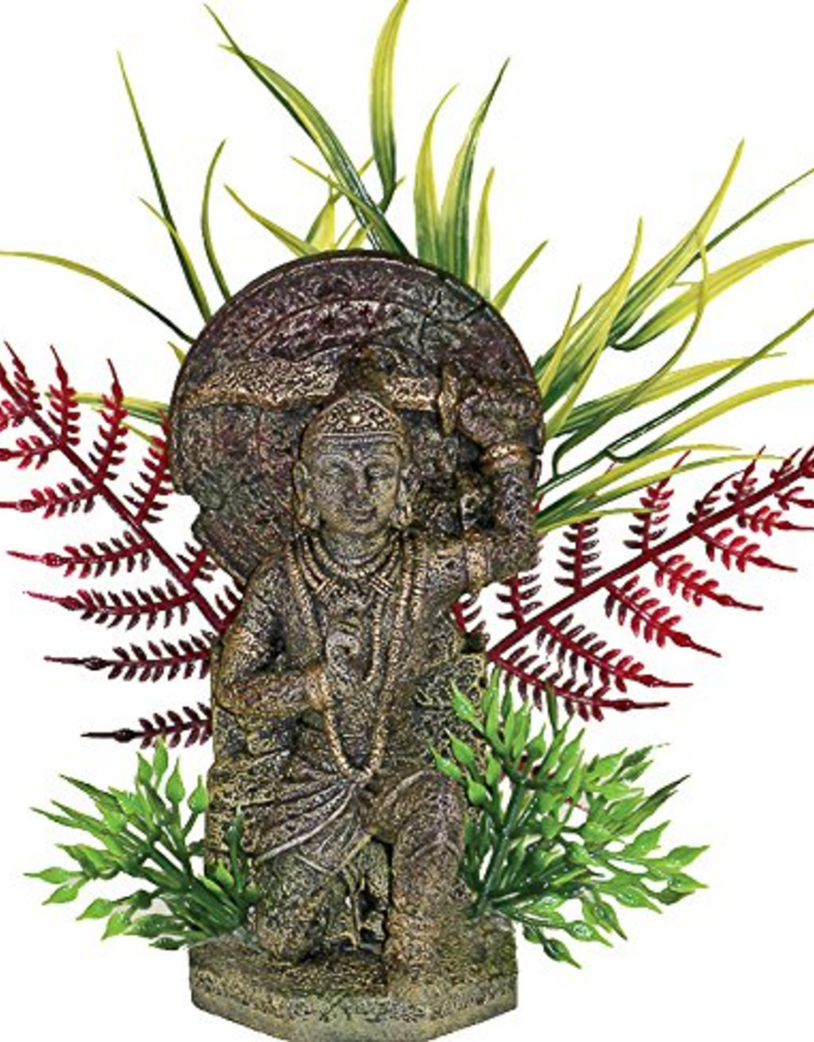 Blue Ribbon Exotic Environments Buddha Warrior with Plants Small