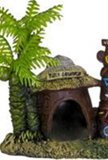 Blue Ribbon Exotic Environments Betta Hut with Palm Tree Aquarium Ornament