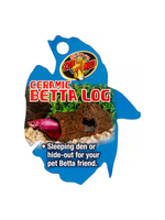 Zoo Med Zoo Med Ceramic Betta Log Aquarium Ornament Brown - 4.25 in, Small