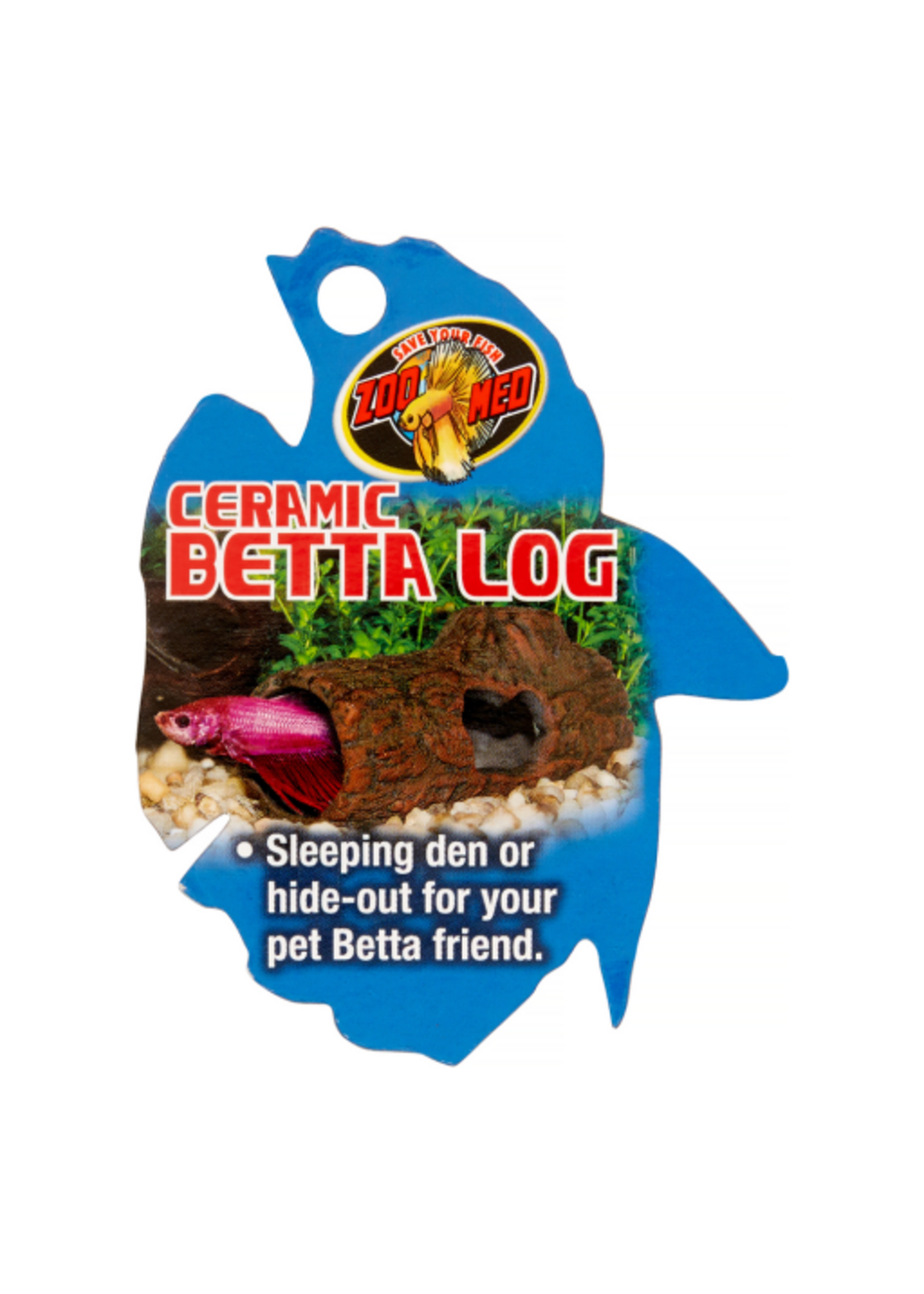 Zoo Med Zoo Med Ceramic Betta Log Aquarium Ornament Brown - 4.25 in, Small
