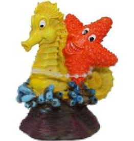 Blue Ribbon Exotic Environments Seahorse & Star- 2 x 1.5 x 2.5 in.