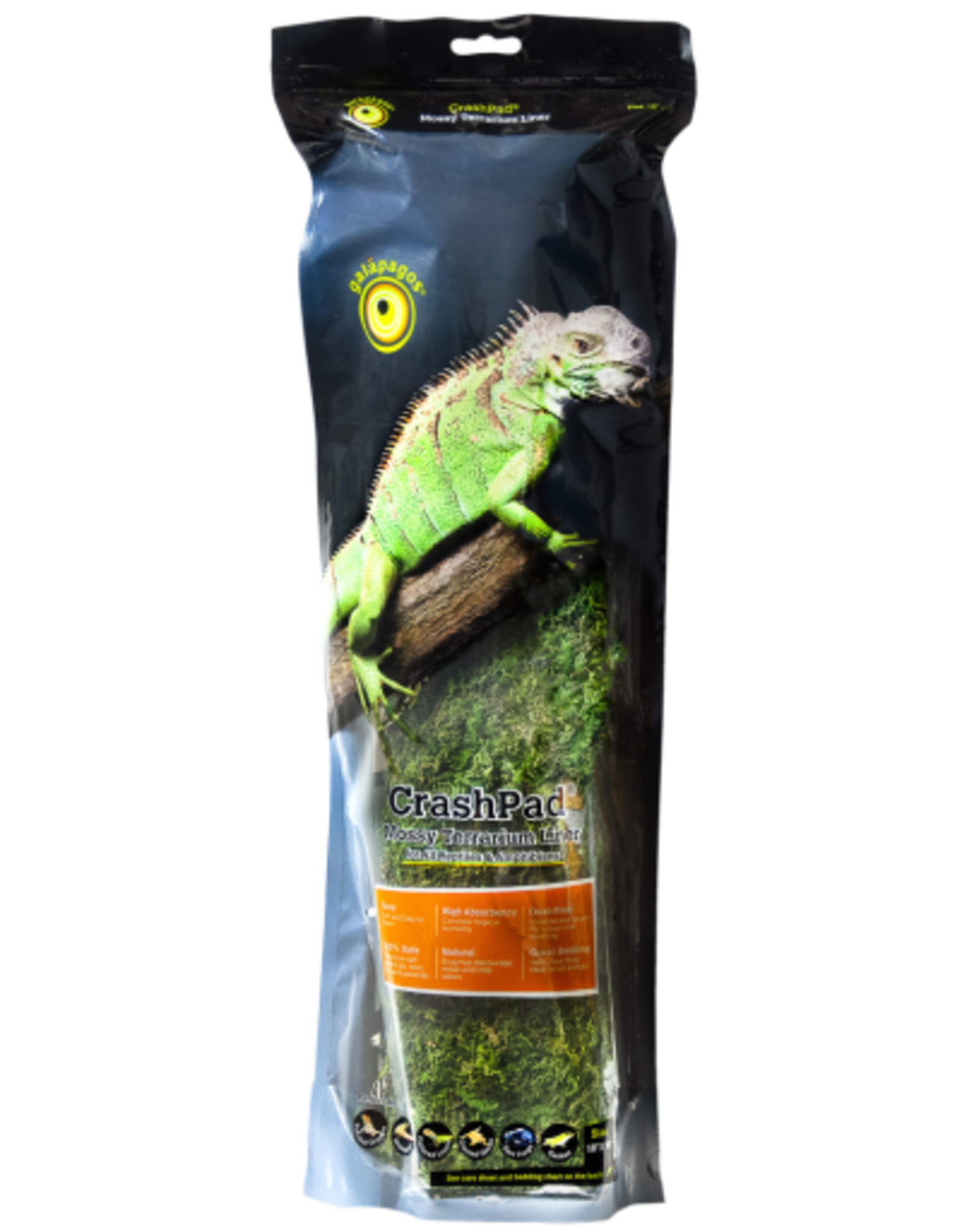 Galapagos Galapagos Reptile Terrarium Mossy Crash Pad  18  x 36  Header Pouch