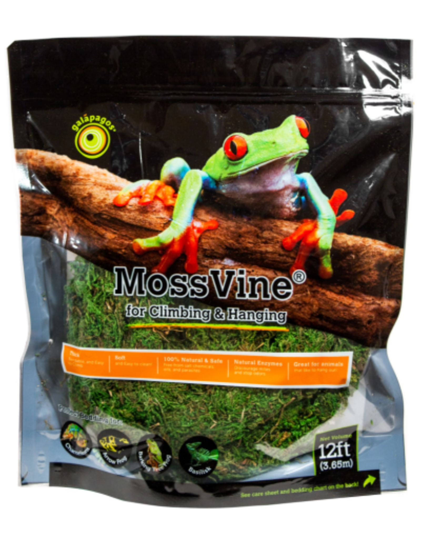 Galapagos Galapagos Green Moss Vine Reptile Aquarium & Terrarium Substrate - 12ft