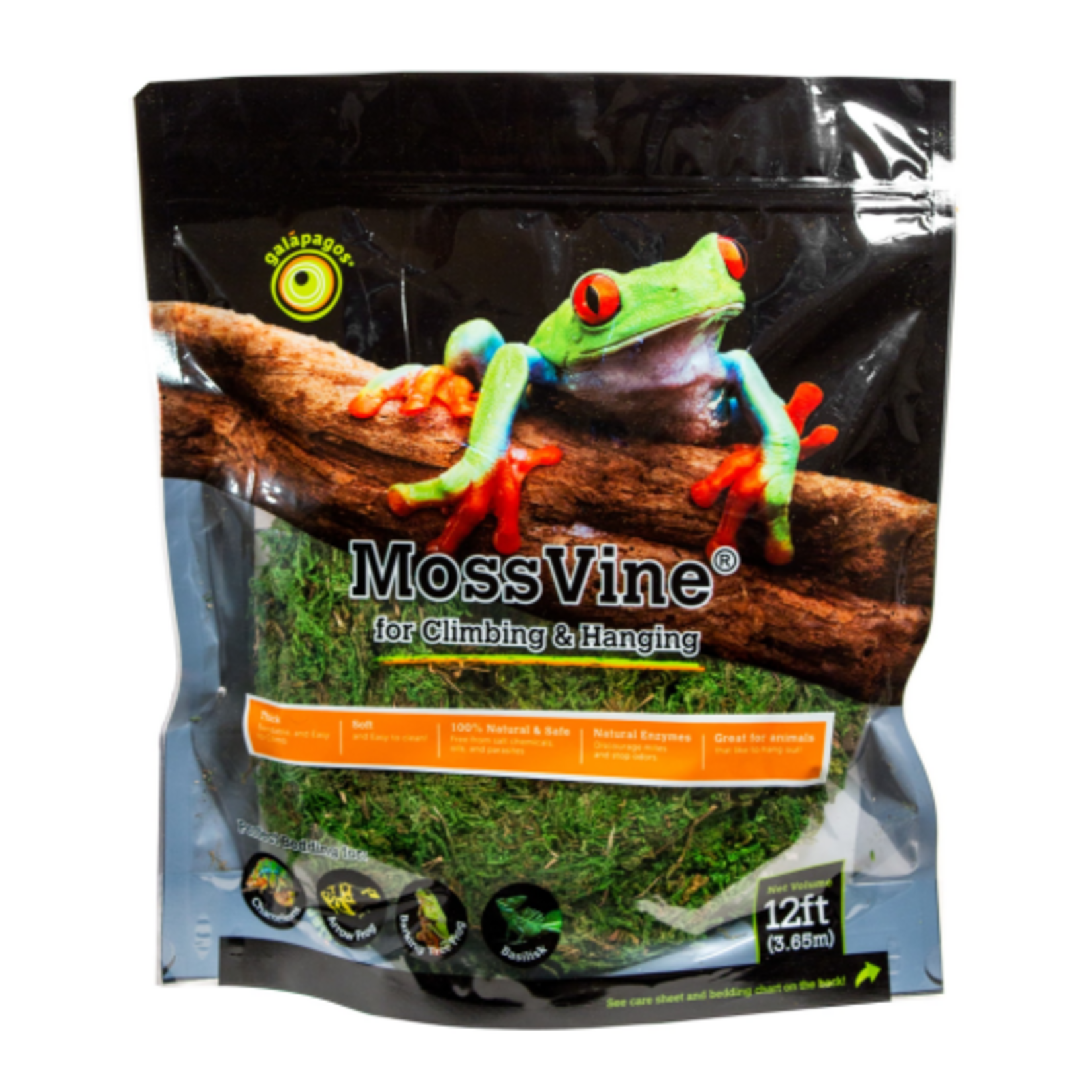 Galapagos Galapagos Green Moss Vine Reptile Aquarium & Terrarium Substrate - 12ft