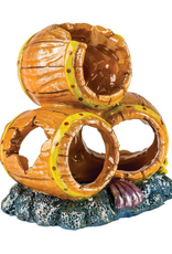 GloFish GloFish Barrels Ornament Detailed Aquarium Decor for Fish - Large