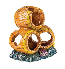 GloFish GloFish Barrels Ornament Detailed Aquarium Decor for Fish - Large