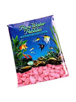 Pure Water Pebbles Aquarium Gravel - Neon Pink  5 lbs (3.1-6.3 mm Grain)