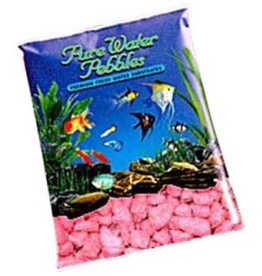 Pure Water Pebbles Aquarium Gravel - Neon Pink  5 lbs (3.1-6.3 mm Grain)