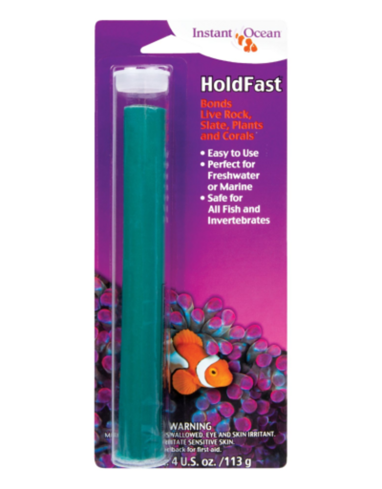 Instant Ocean Instant Ocean Hold Fast Epoxy Stick for Fish & Reef Aquariums 4 oz  113.40 gal
