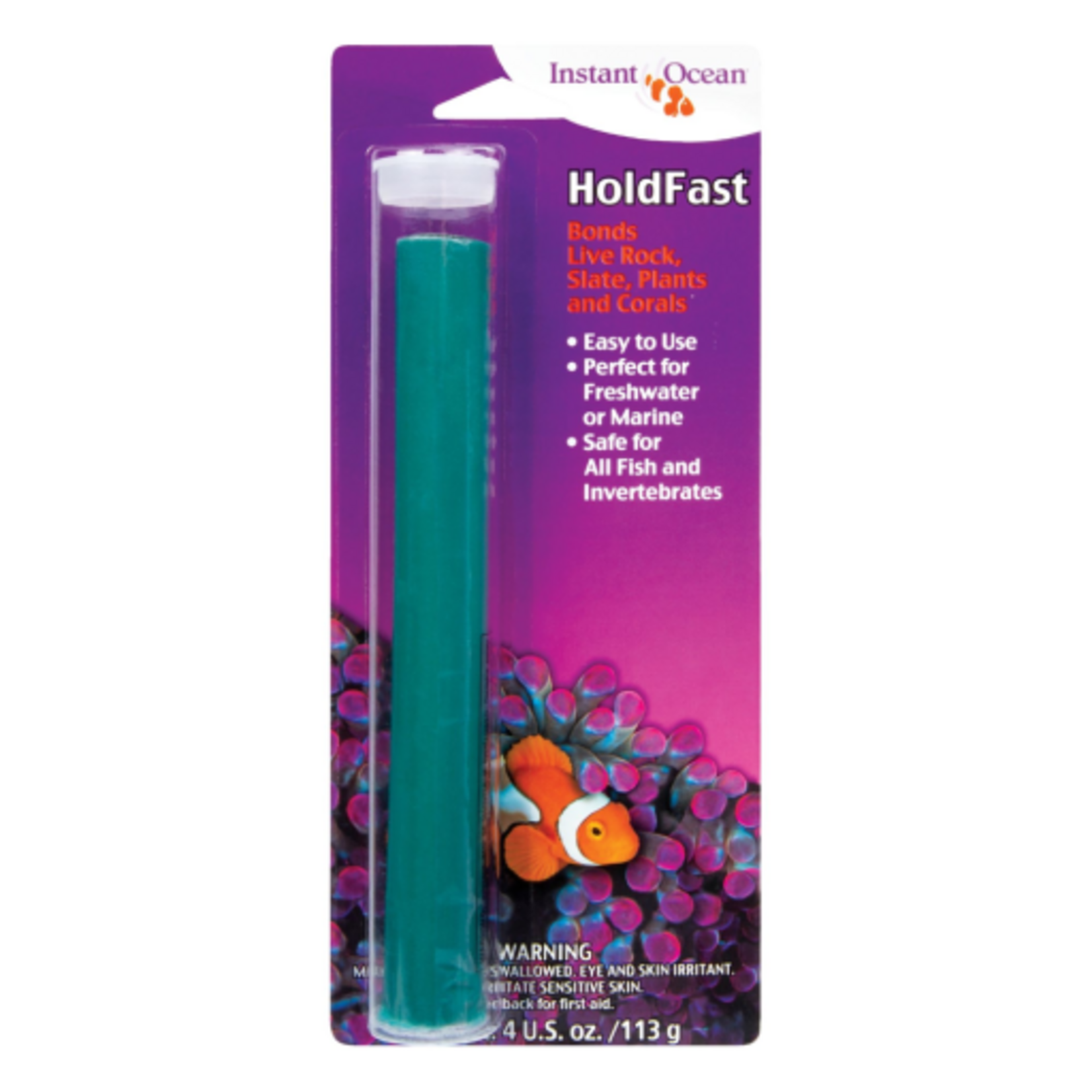 Instant Ocean Instant Ocean Hold Fast Epoxy Stick for Fish & Reef Aquariums 4 oz  113.40 gal