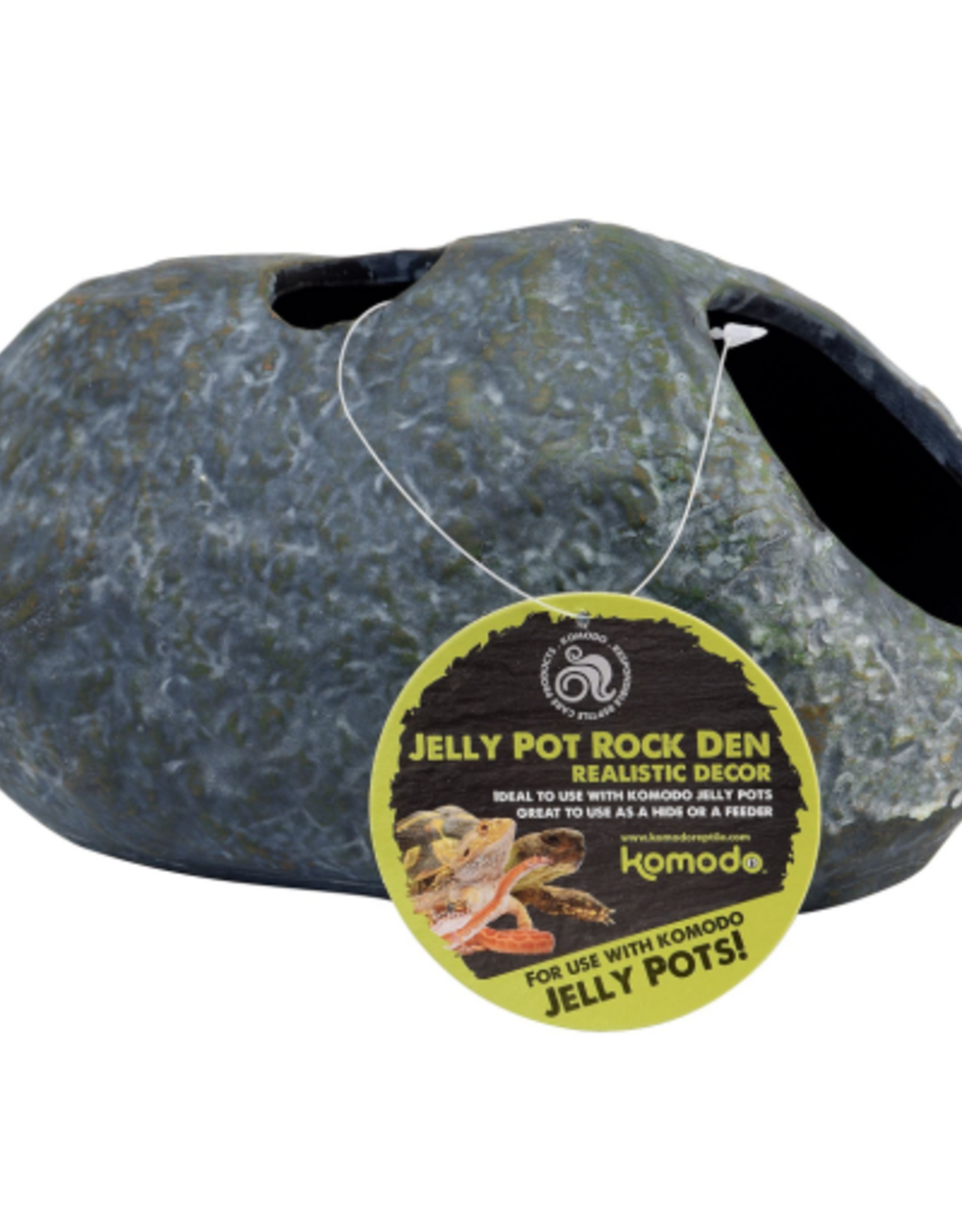 Komodo Komodo Jelly Pot Rock Den for Feeding Reptiles  Size Large