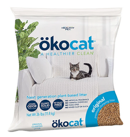 Okocat Original Premium Clumping Wood Cat Litter, 26 Lbs.