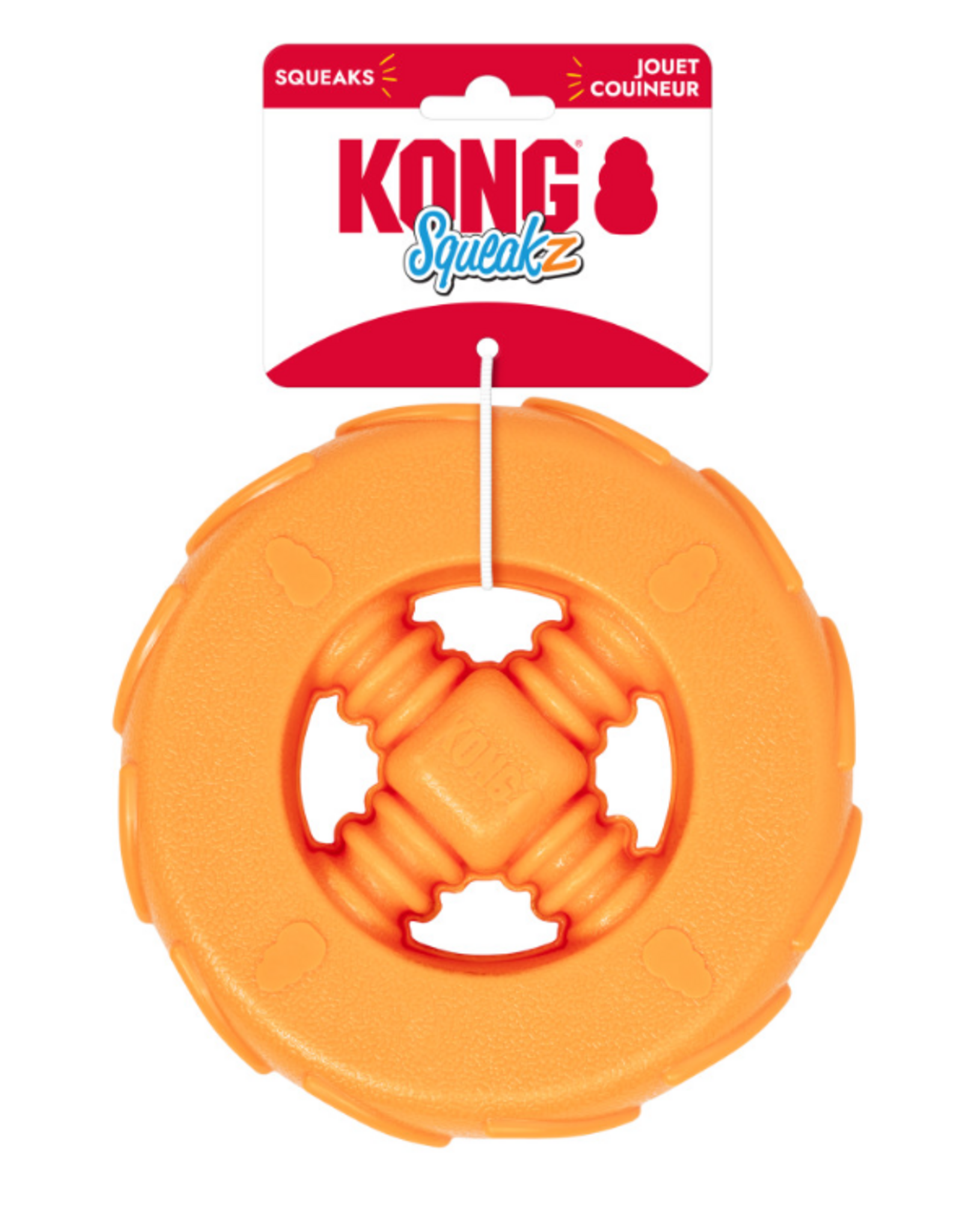 KONG KONG Squeakz Wheel Dog Toy Orange Large
