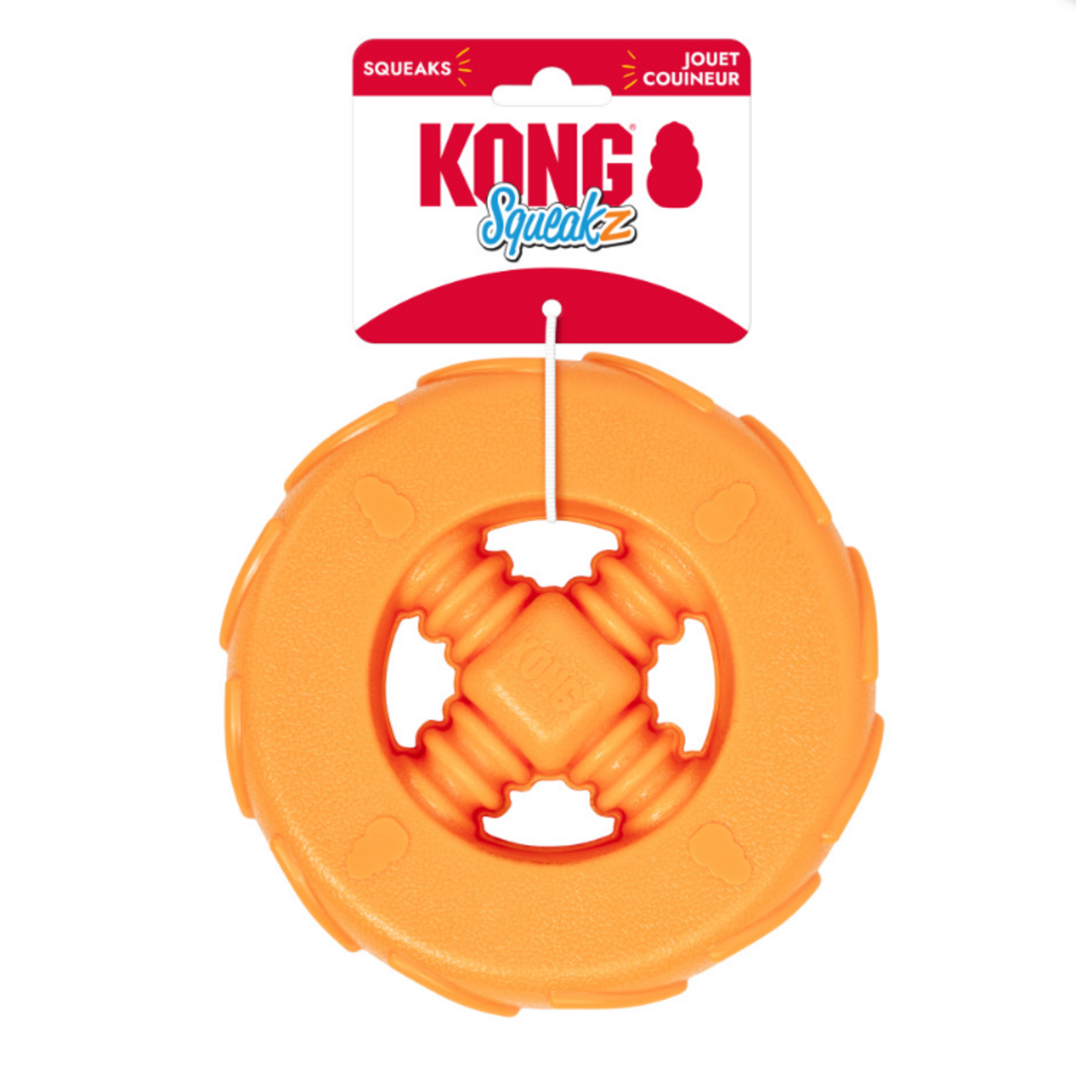 KONG KONG Squeakz Wheel Dog Toy Orange Large