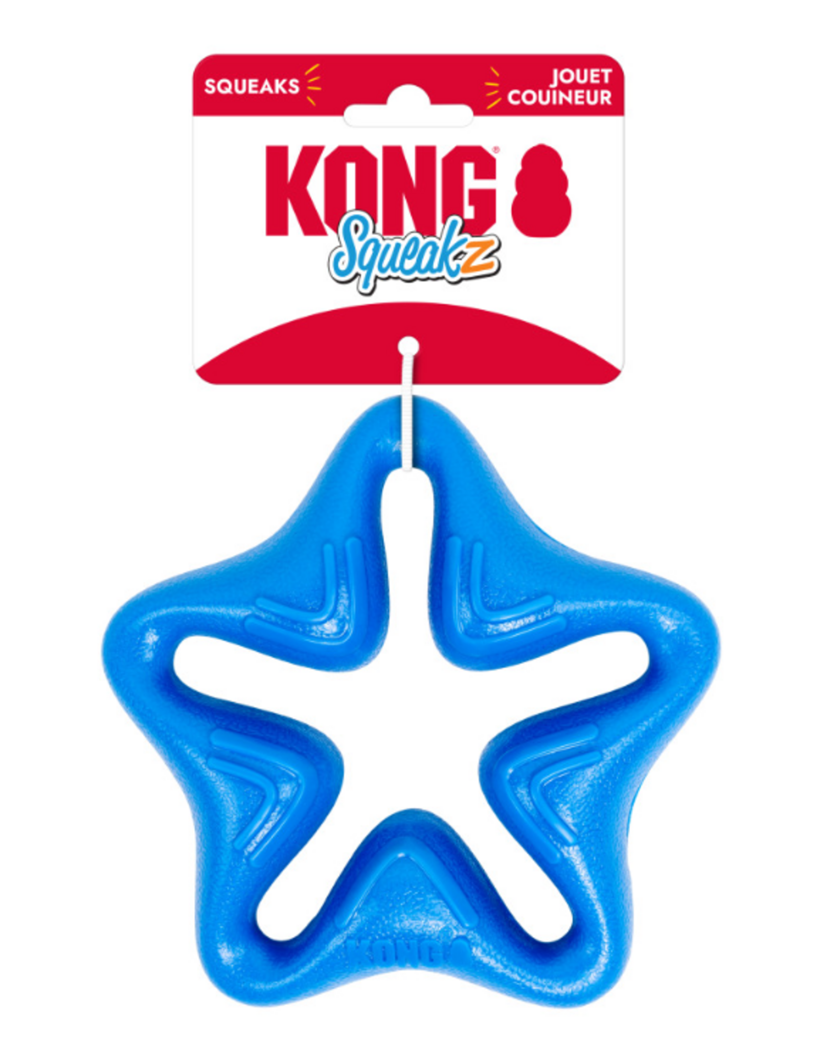 KONG KONG Squeakz Star Dog Toy Blue Medium