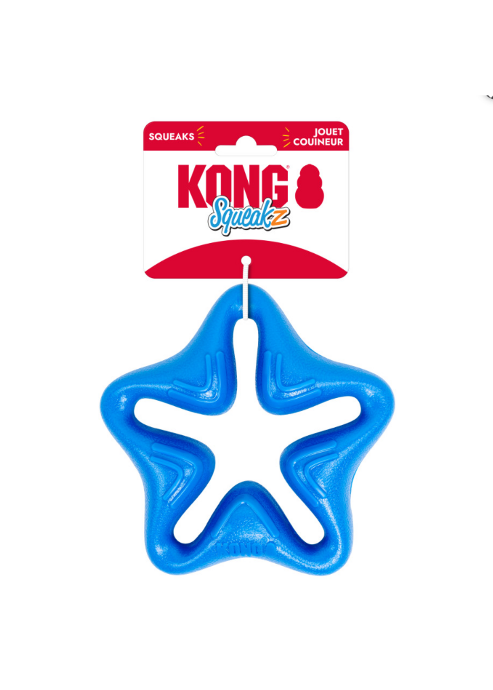 KONG KONG Squeakz Star Dog Toy Blue Medium