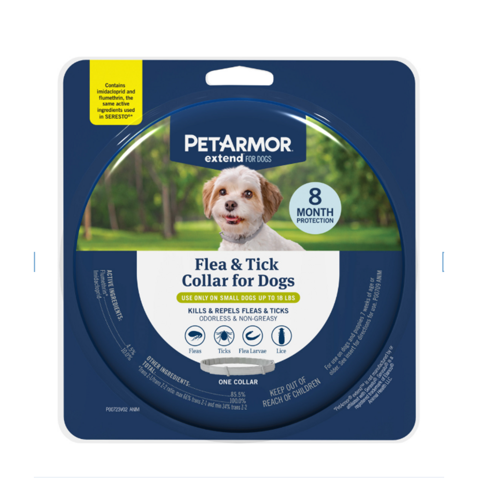 petiq Petarmor Extend Flea and Tick Collar for Small Dogs up to18lbs