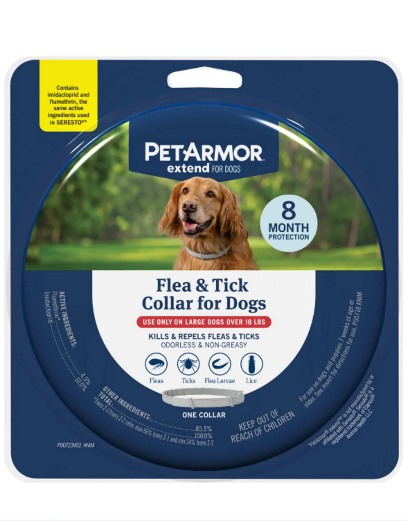 petiq Petarmor Extend Flea and Tick Collar for Large Dogs Over 18lbs