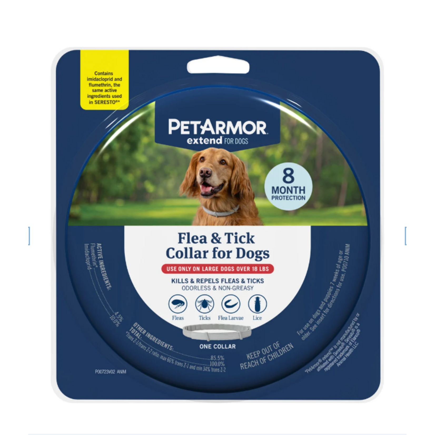 petiq Petarmor Extend Flea and Tick Collar for Large Dogs Over 18lbs