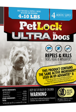 petiq Petlock Ultra Flea & Tick Control for Dogs 5-10lbs 4ct