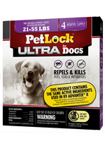 petiq Petlock Ultra Flea & Tick Control for Dogs 21-55lbs 4ct
