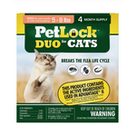petiq Petlock Duo Flea & Tick Control for Cats 5-9lbs 4pk