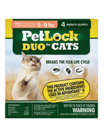 petiq Petlock Duo Flea & Tick Control for Cats 5-9lbs 4pk