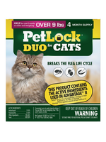 petiq Petlock Duo Flea & Tick Control for Cats Over 9lbs 4pk