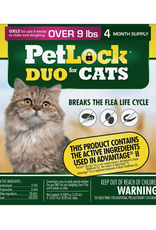 petiq Petlock Duo Flea & Tick Control for Cats Over 9lbs 4pk
