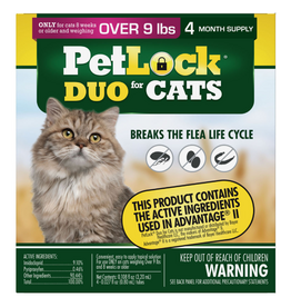 petiq Petlock Duo Flea & Tick Control for Cats Over 9lbs 4pk