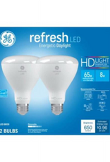 GE GE 93129888 LED HD+ Refresh Light Bulbs  BR30 Medium Base  8 Watt  2-Pk. - Quantity 1